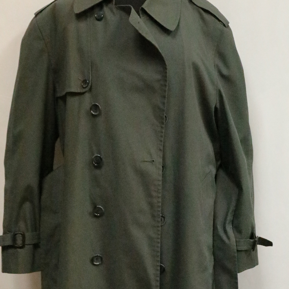 VTG LONDON FOG Woven Gray Over Coat Sz 42 S Men - Picture 2 of 8